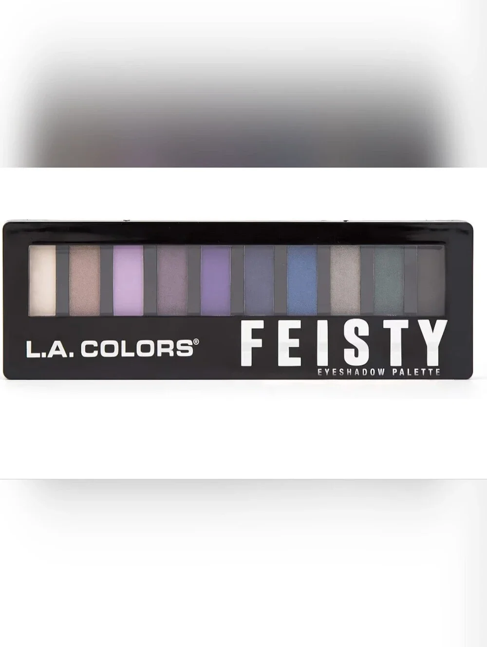 L.A. Colors Feisty Eyeshadow Palette - Purple, Blue, Gray